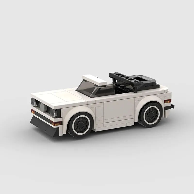 Volkswagen Golf MK1 Convertible brick model - front angle view - TheBrickTube