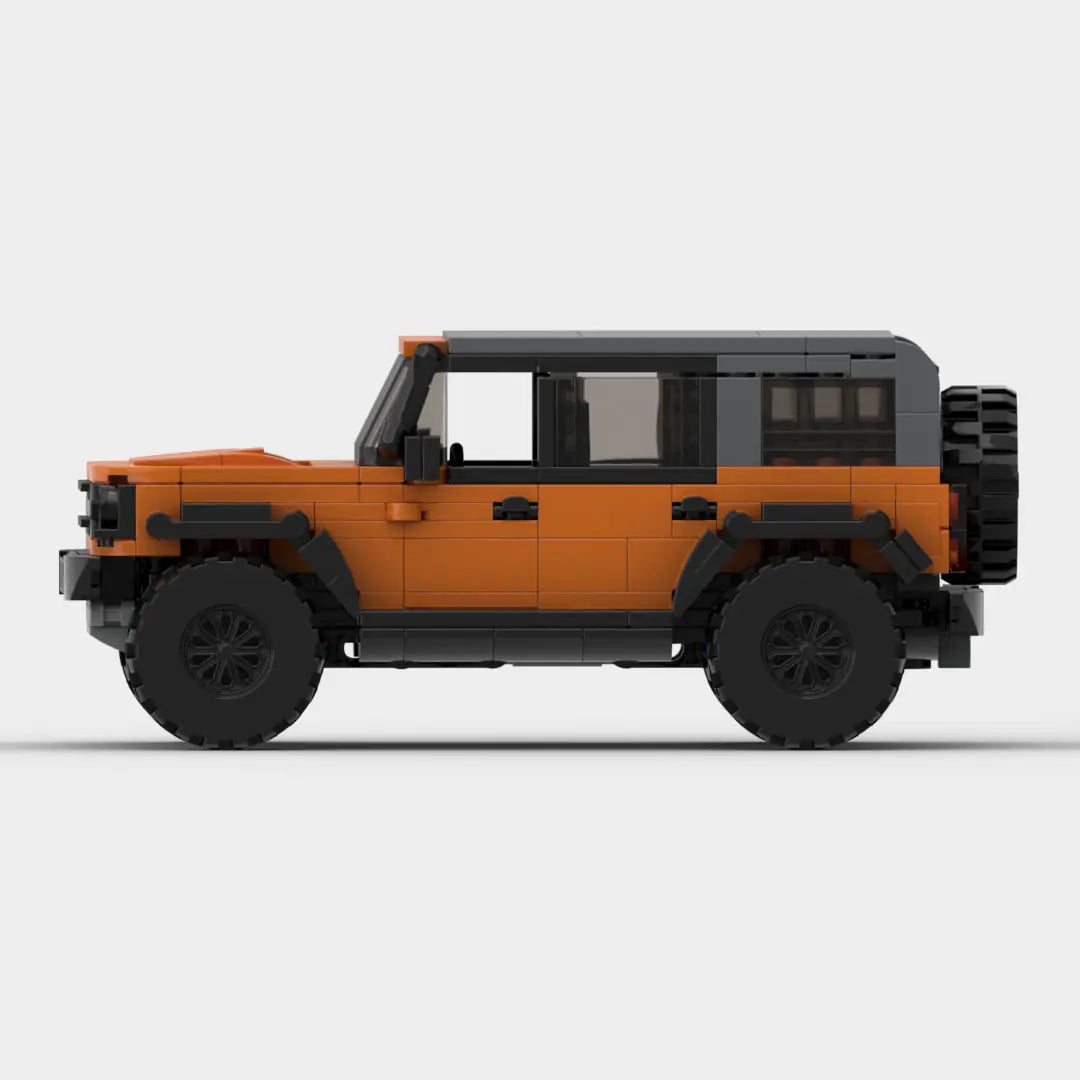 Ford Bronco brick model - rear angle view - TheBrickTube