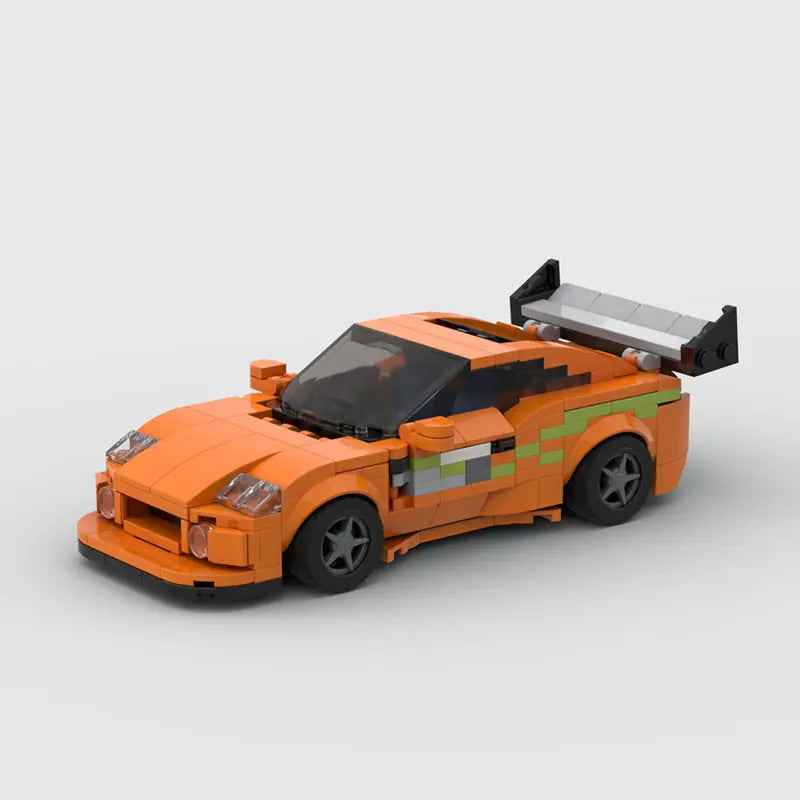 Toyota Supra MK4|Fast and Furious brick model - display view - TheBrickTube