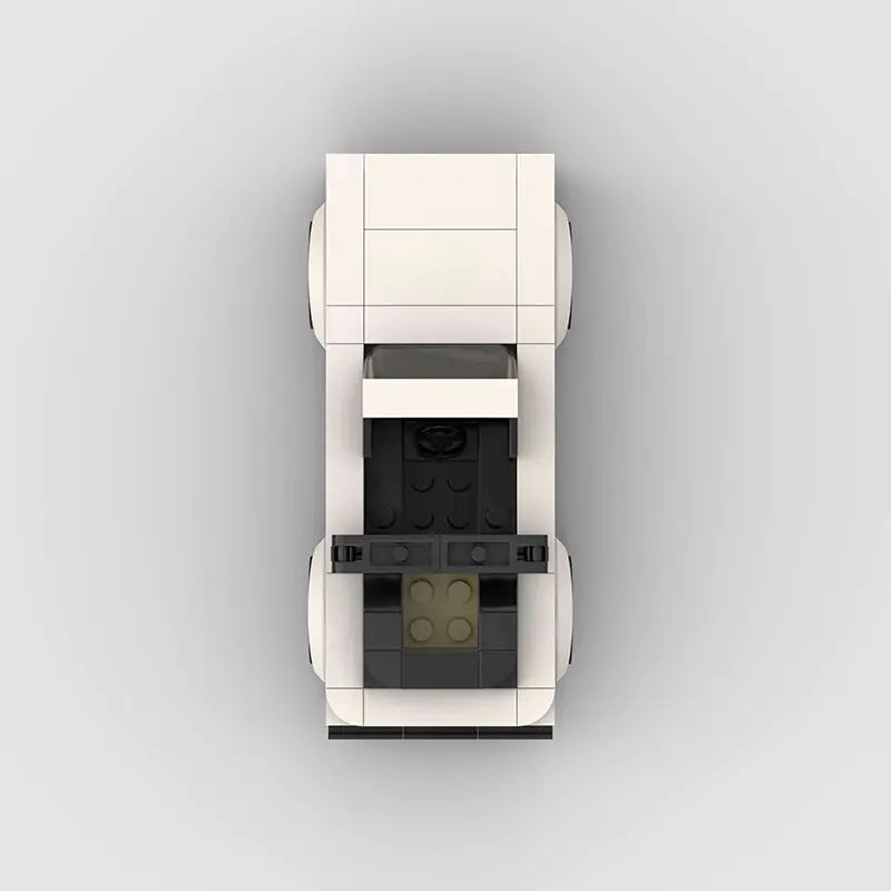 Volkswagen Golf MK1 Convertible brick model - display view - TheBrickTube