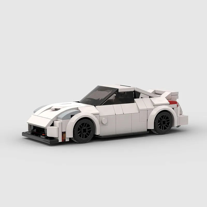 Nissan 350Z Nismo brick model - front angle view - TheBrickTube