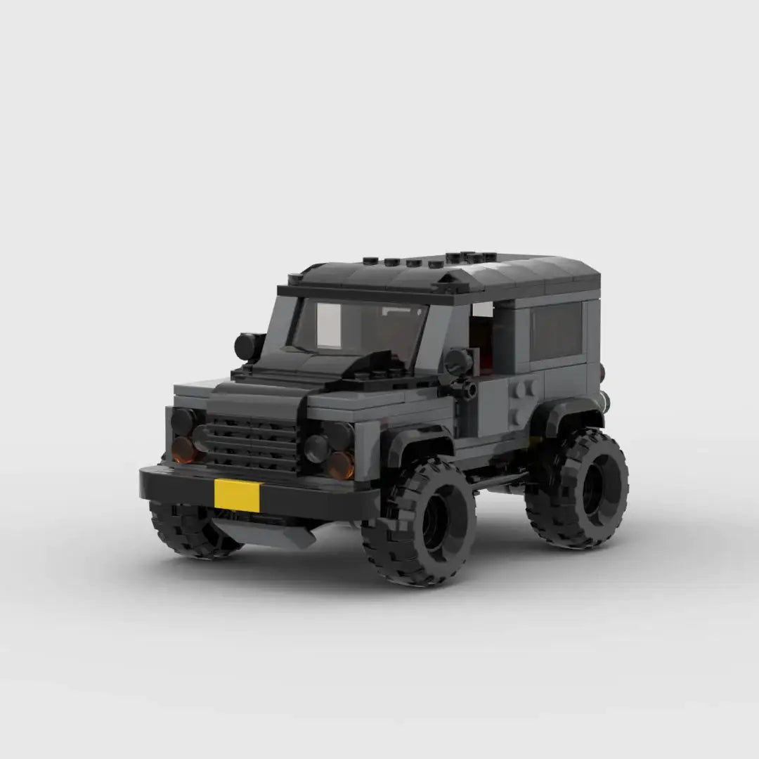 Land Rover Defender brick model - detail close-up - TheBrickTube