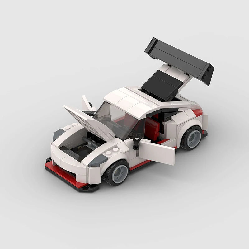 Nissan 350Z Widebody brick model - detail close-up - TheBrickTube