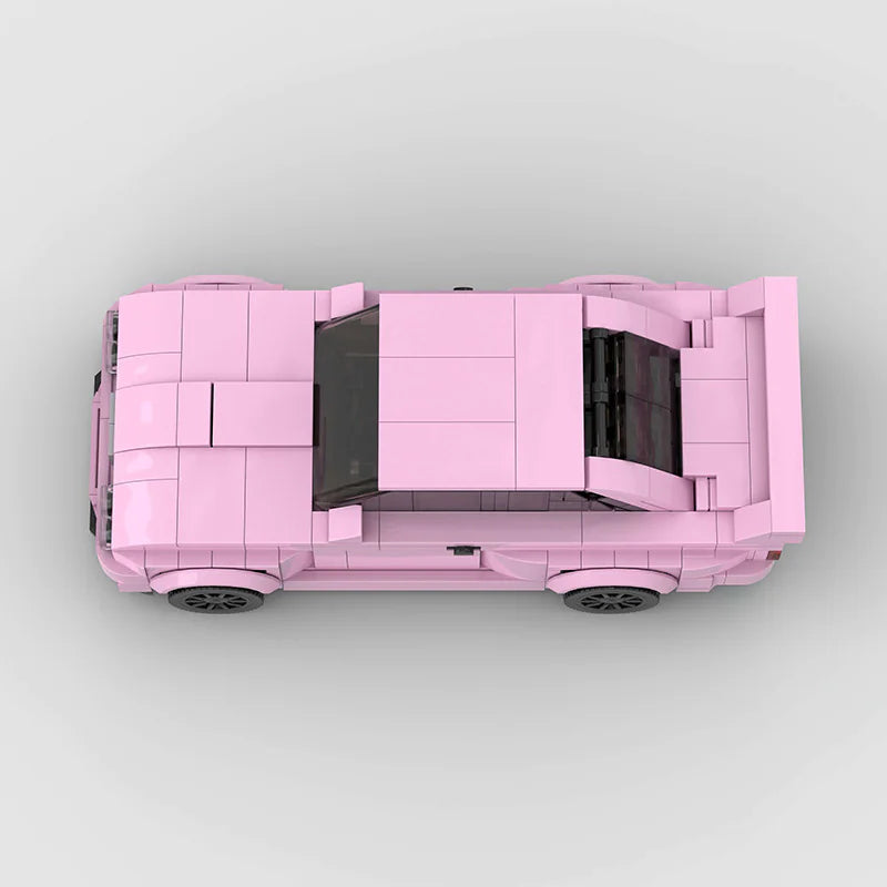 BMW M3 E30|Pink brick model - display view - TheBrickTube