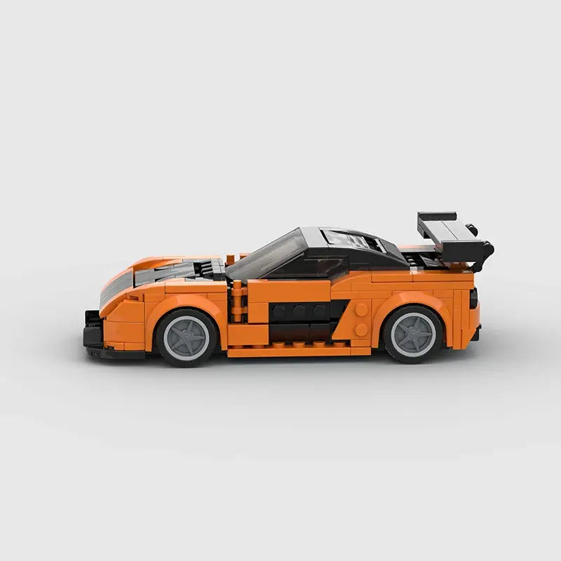 Mazda RX7|Fast and Furious brick model - display view - TheBrickTube