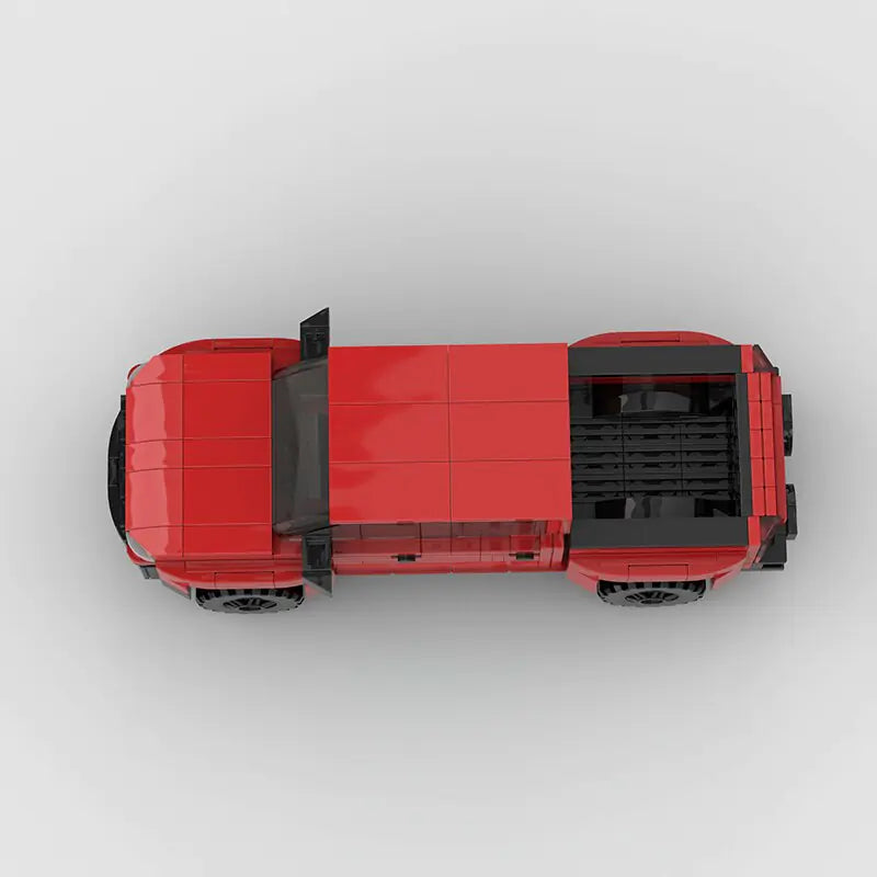 Chevrolet Silverado brick model - top-down view - TheBrickTube
