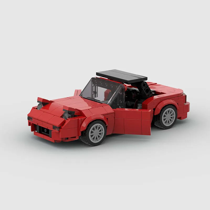 Mazda MX5 NA/Miata brick model - rear angle view - TheBrickTube
