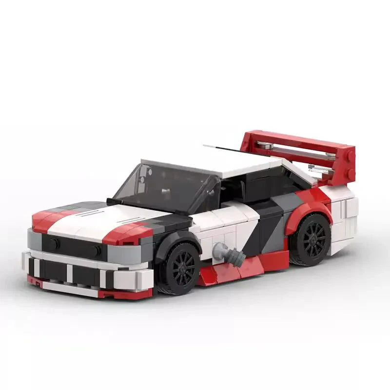Audi 90 Quattro IMSA GTO brick model - front angle view - TheBrickTube