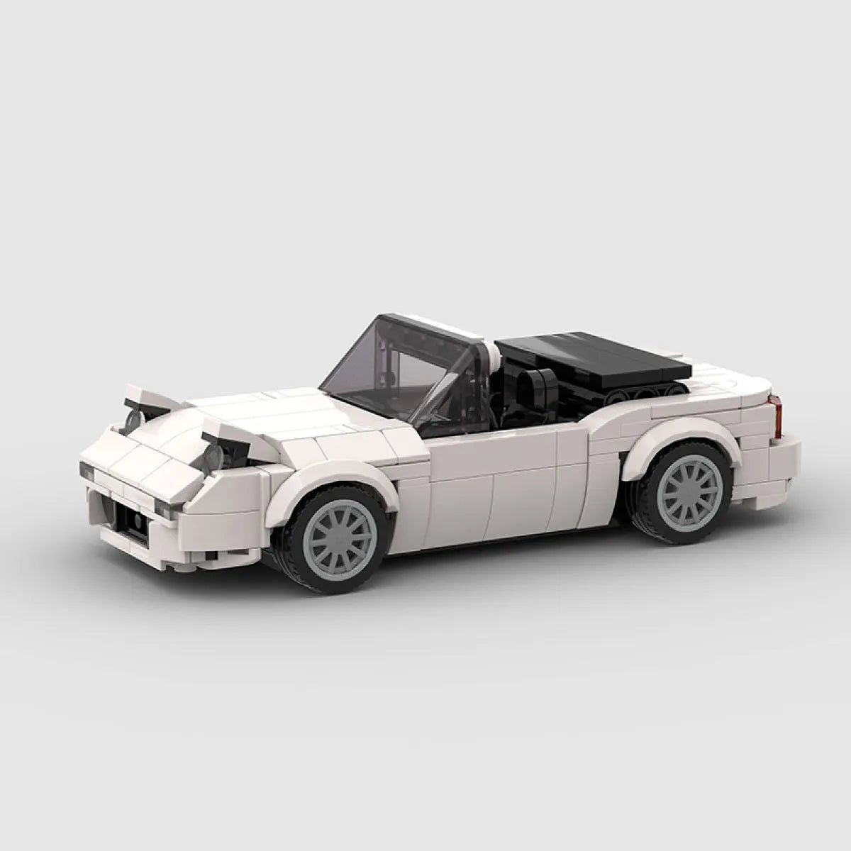 Mazda MX5 NA/Miata White brick model - display view - TheBrickTube