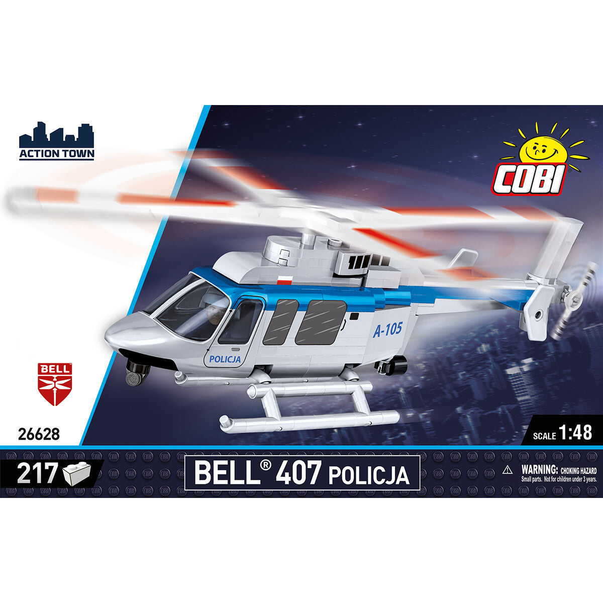 Bell 407 Policja Helicopter Building Set - Image 3 of 6 | TheBrickTube