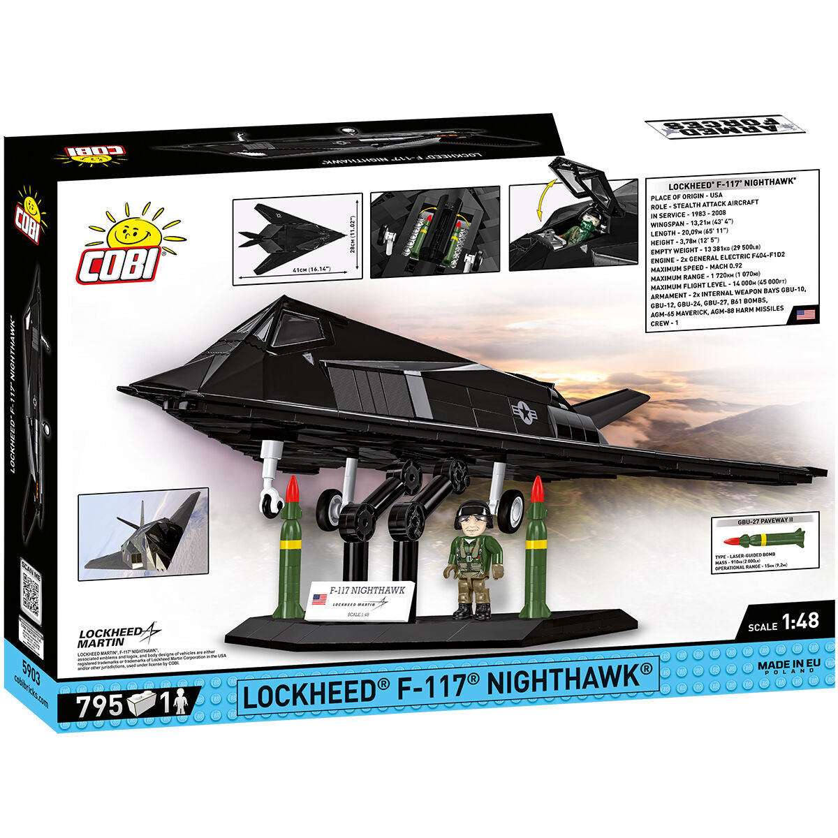 F-117 Nighthawk Stealth Fighter Building Set - Image 2 of 6 | TheBrickTube