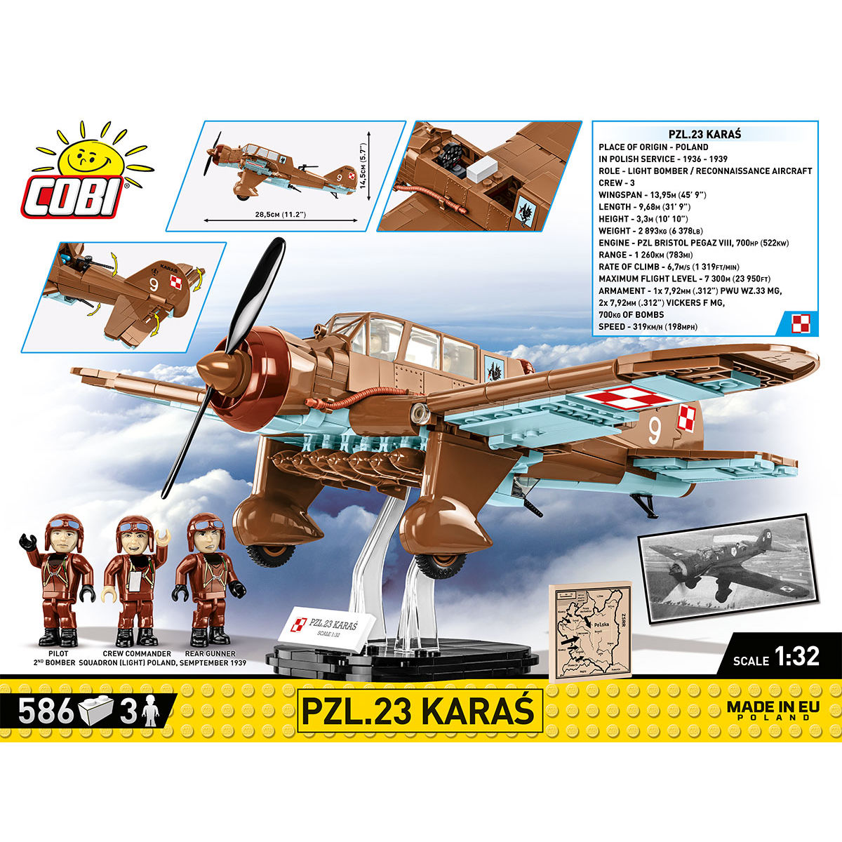 PZL.23 Karas Light Bomber Building Set - Image 4 of 6 | TheBrickTube