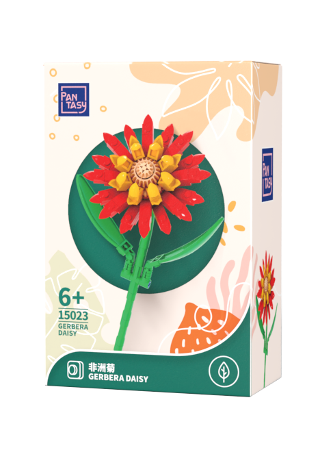 Pantasy Red Barberton Daisy 15023 - Image 2 of 2 | TheBrickTube