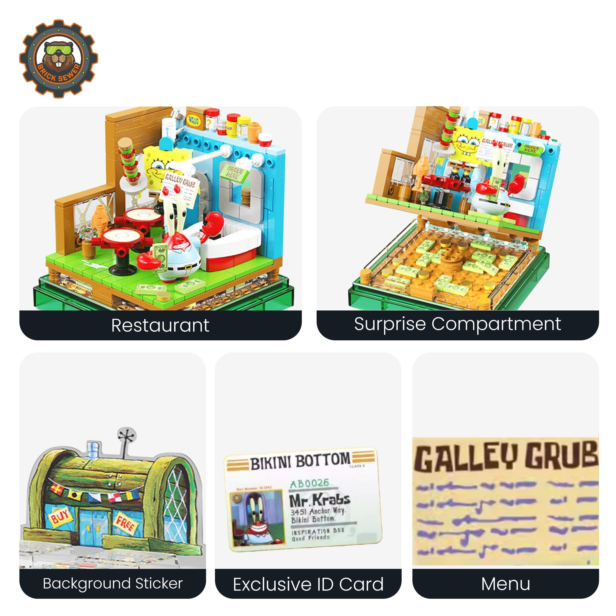 Krusty Krab Building Blocks 248pcs - Image 4 of 8 | TheBrickTube