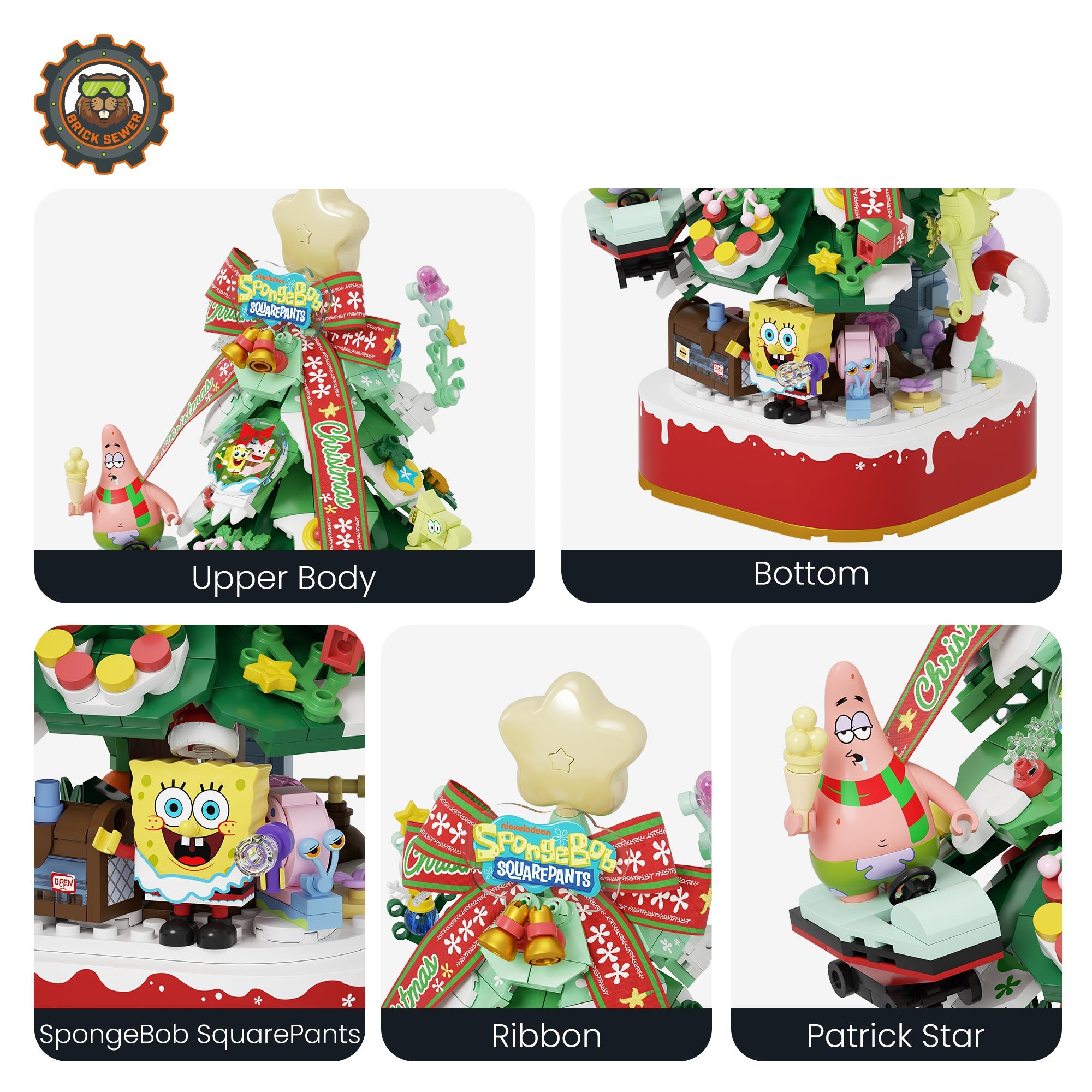 SpongeBob Christmas Tree Building Blocks - Image 4 of 7 | TheBrickTube