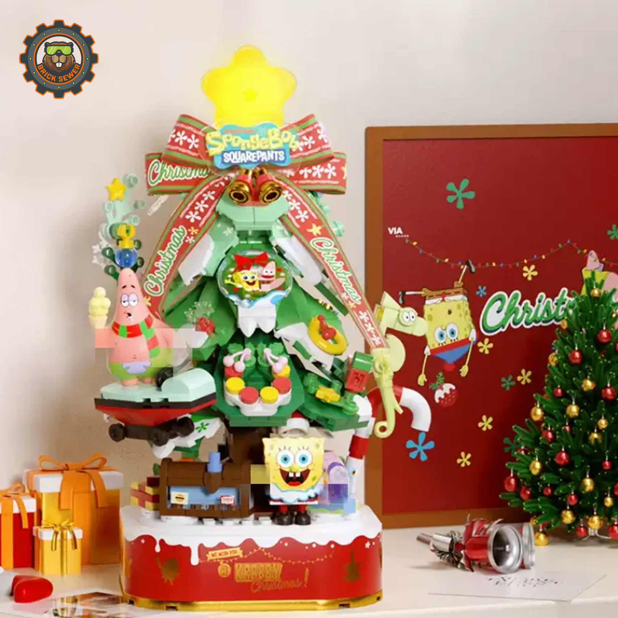 SpongeBob Christmas Tree + 1 Sandy Christmas Ornament - Image 7 of 14 | TheBrickTube