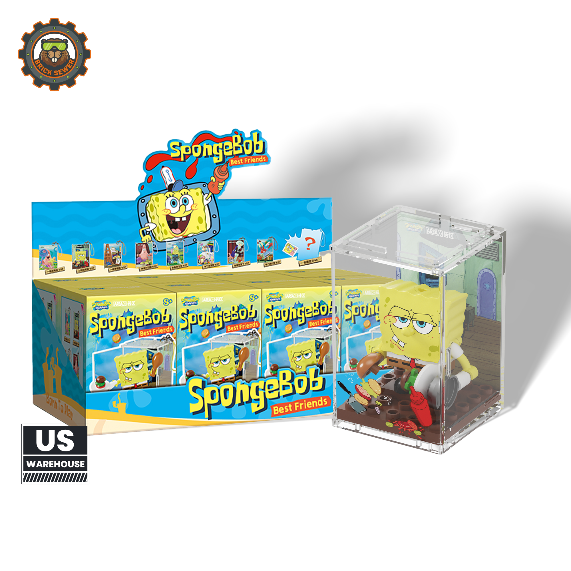 SpongeBob minifigures Blind Box（random 8 out of 9, non-repeating） - Main Image | TheBrickTube