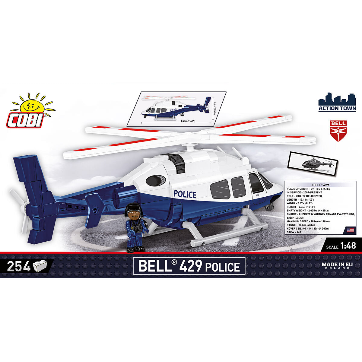 Bell 429 Police Helicopter Building Set - Image 4 of 6 | TheBrickTube