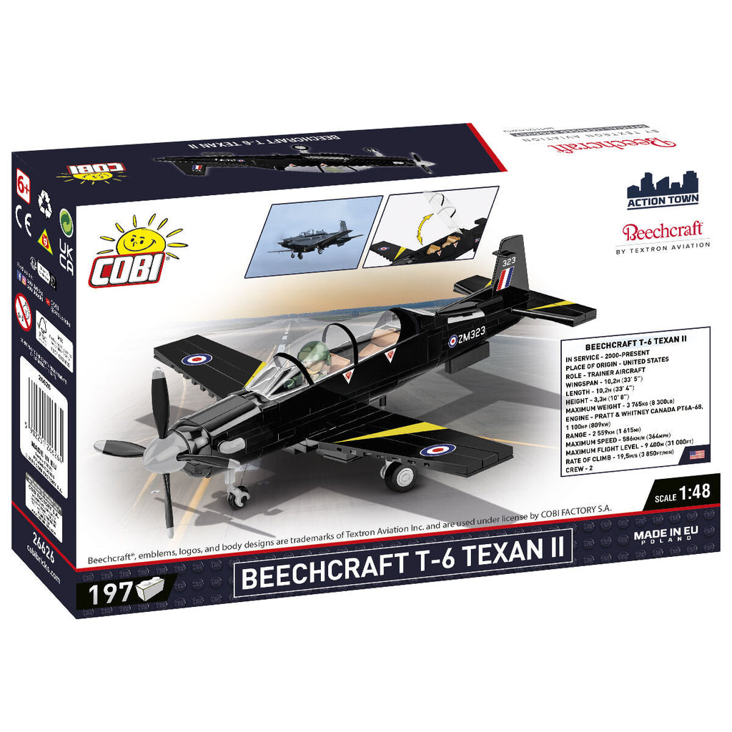 Beechcraft T-6 Texan II Turboprop Black Building Set - Image 2 of 6 | TheBrickTube