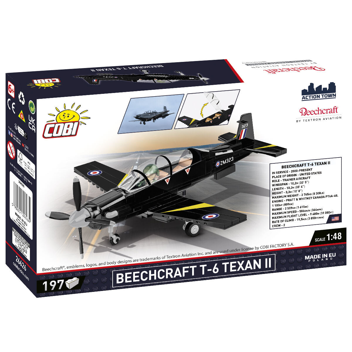 Beechcraft T-6 Texan II Turboprop Black Building Set - Image 2 of 6 | TheBrickTube