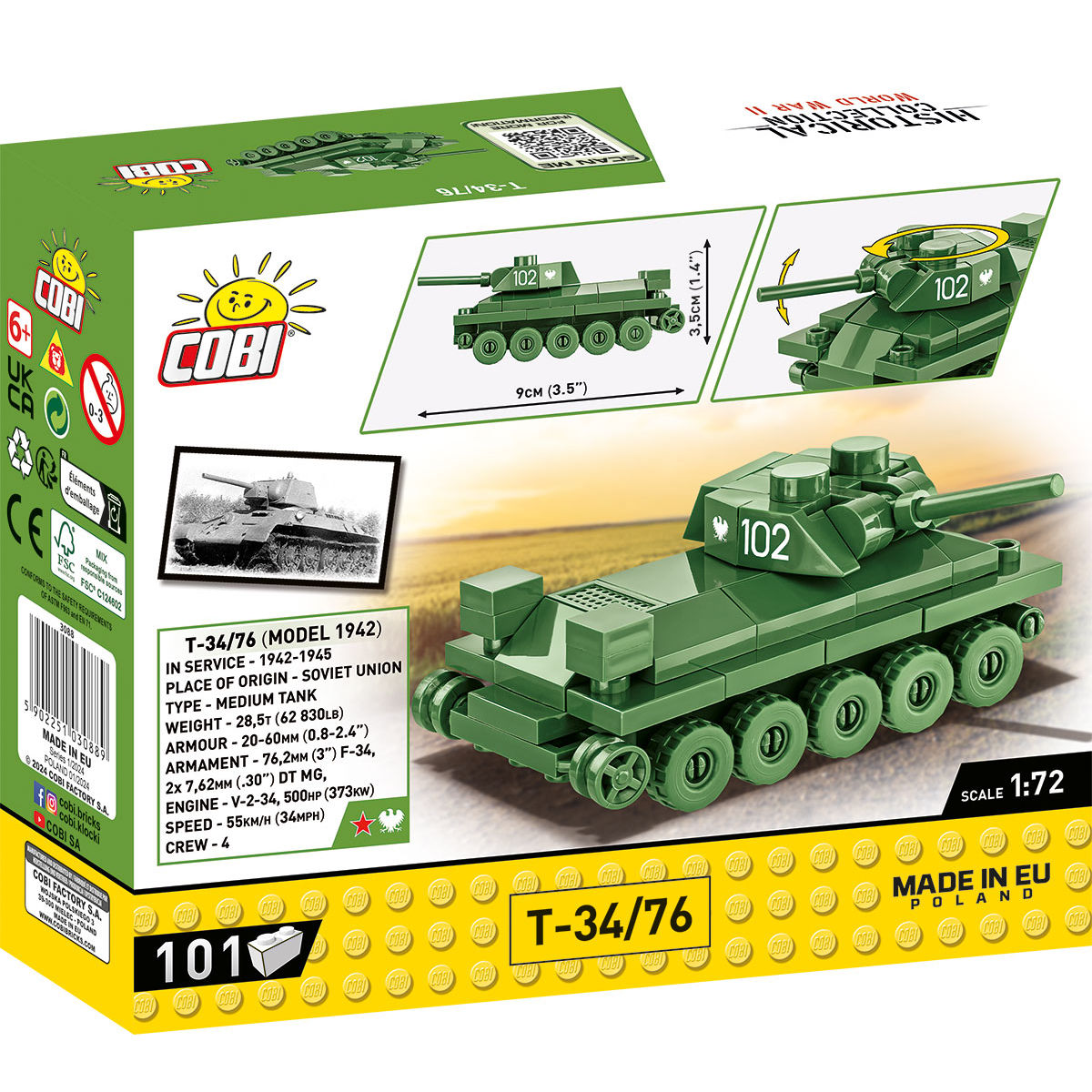 T-34/76 Tank 1:72 Scale Building Set - Image 2 of 6 | TheBrickTube