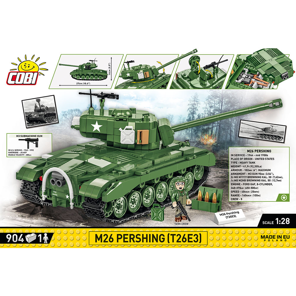 M26 Pershing (T26E3) Tank Building Set - Image 4 of 6 | TheBrickTube