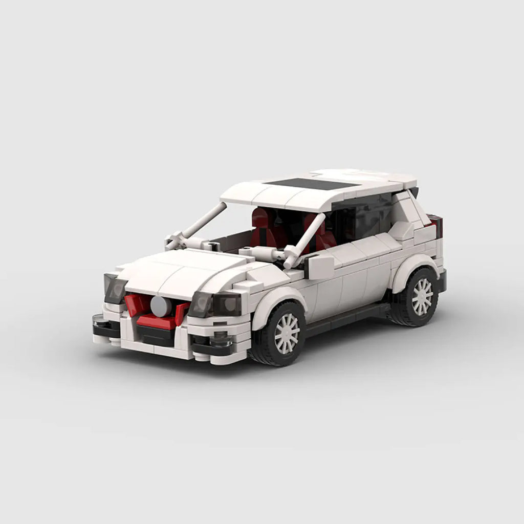 Volkswagen Golf Gti MK5 brick model - front angle view - TheBrickTube