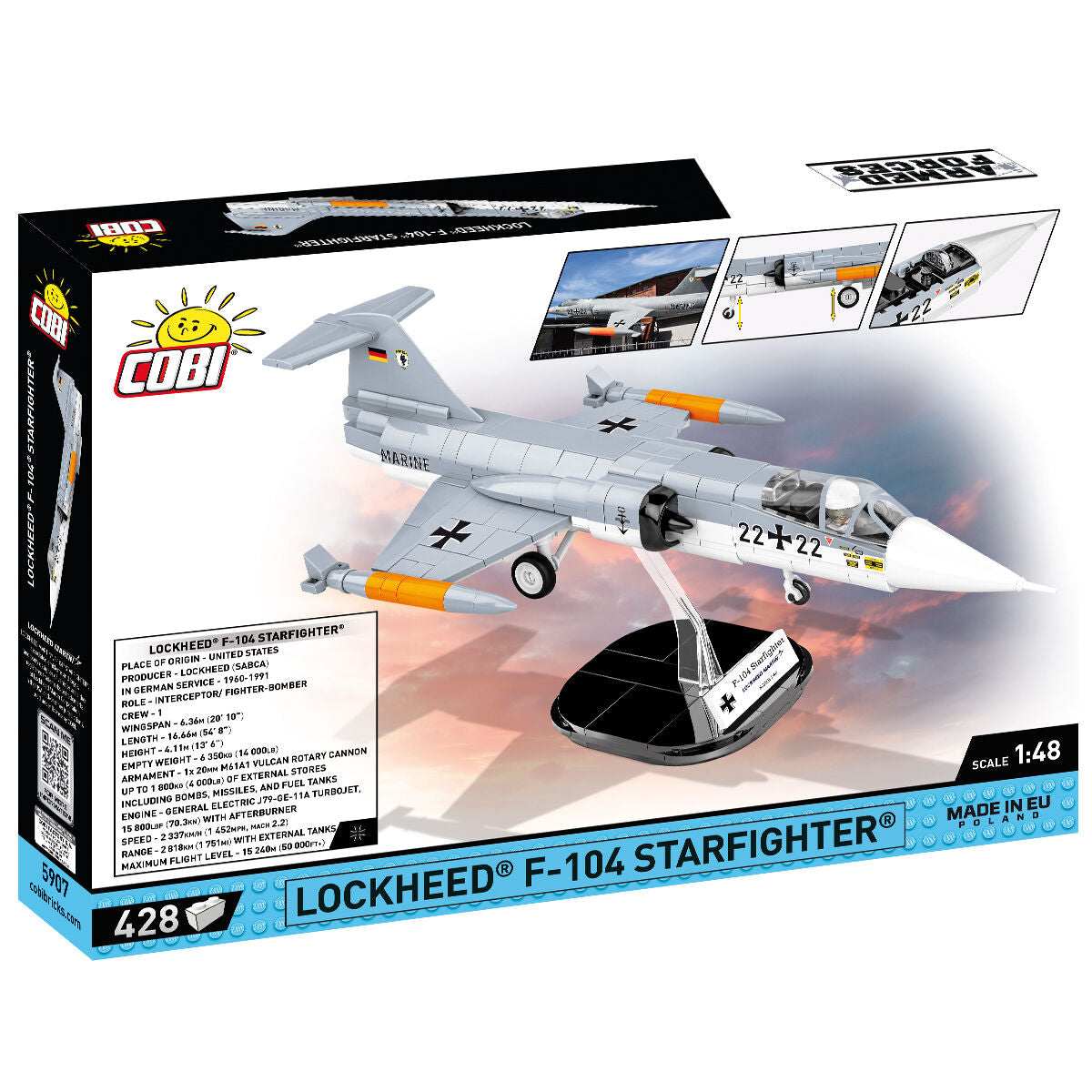 LOCKHEED F-104 Starfighter Jet Fighter Building Set - Image 2 of 6 | TheBrickTube