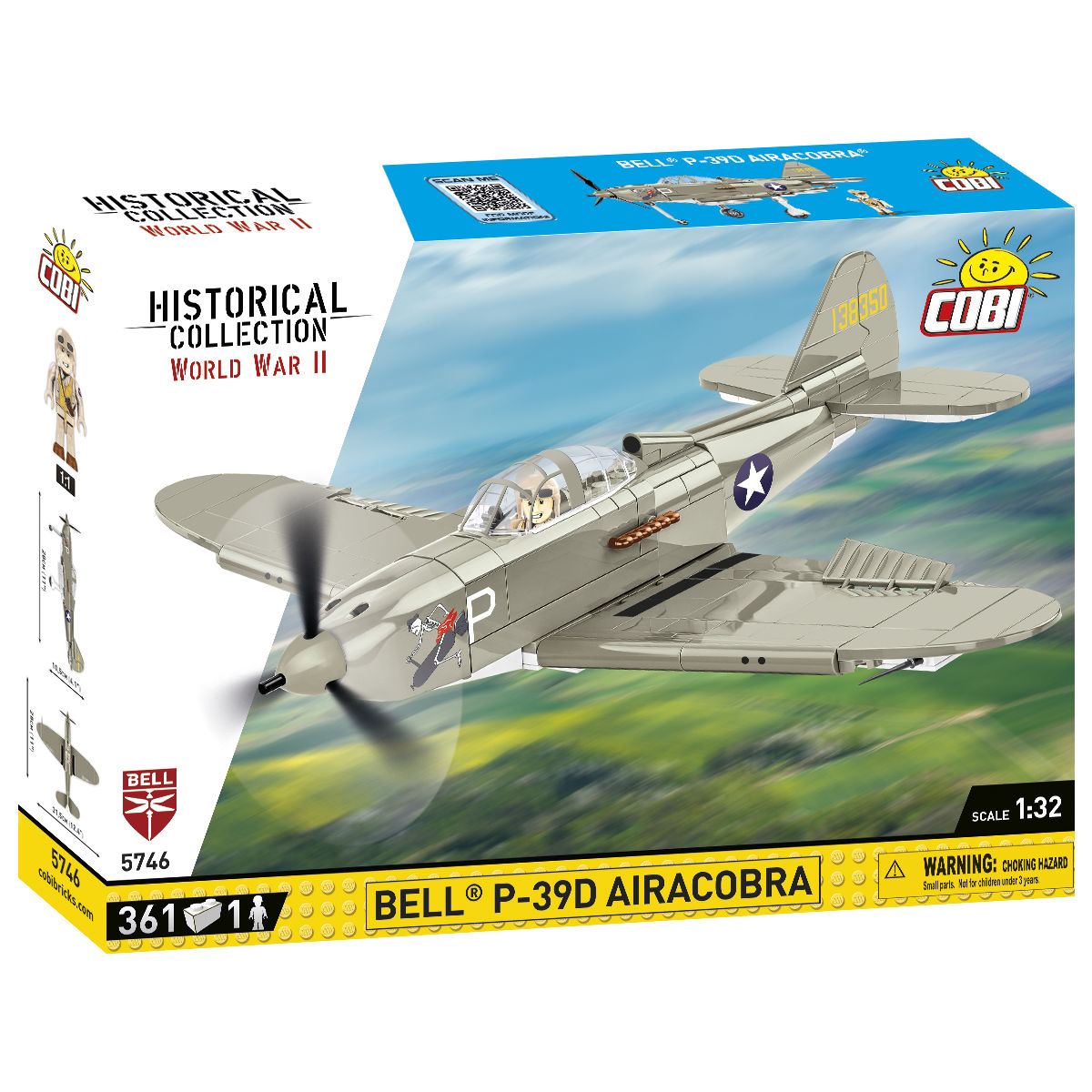 Bell P-39D Airacobra Fighter Building Set - Main Image | TheBrickTube