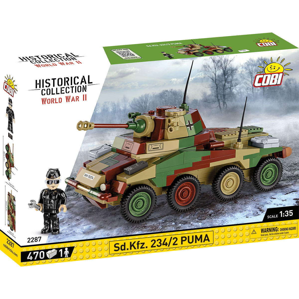 Sd.Kfz. 234/2 PUMA Armored Vehicle Building Set - Main Image | TheBrickTube