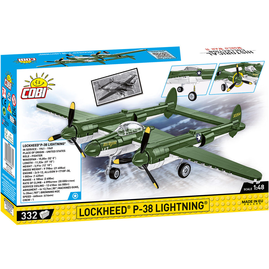 Lockheed P-38 Lightning Fighter Building Set - Image 2 of 6 | TheBrickTube