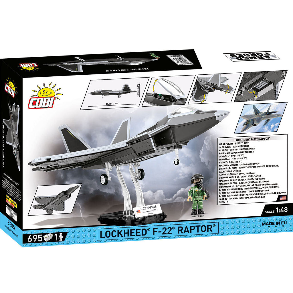 Lockheed F-22 Raptor Fighter Jet Building Set - Image 2 of 6 | TheBrickTube