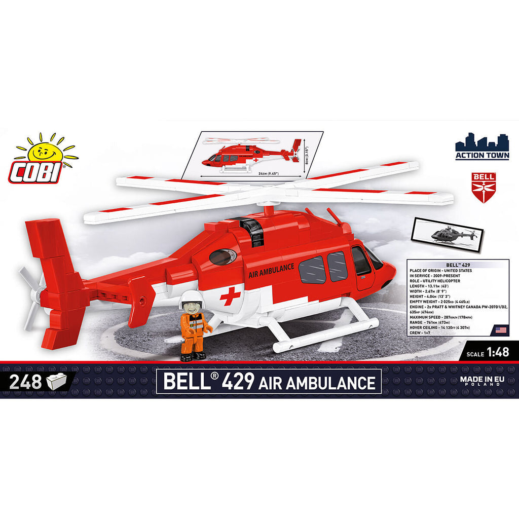 Bell 429 Air Ambulance Helicopter Building Set - Image 4 of 6 | TheBrickTube