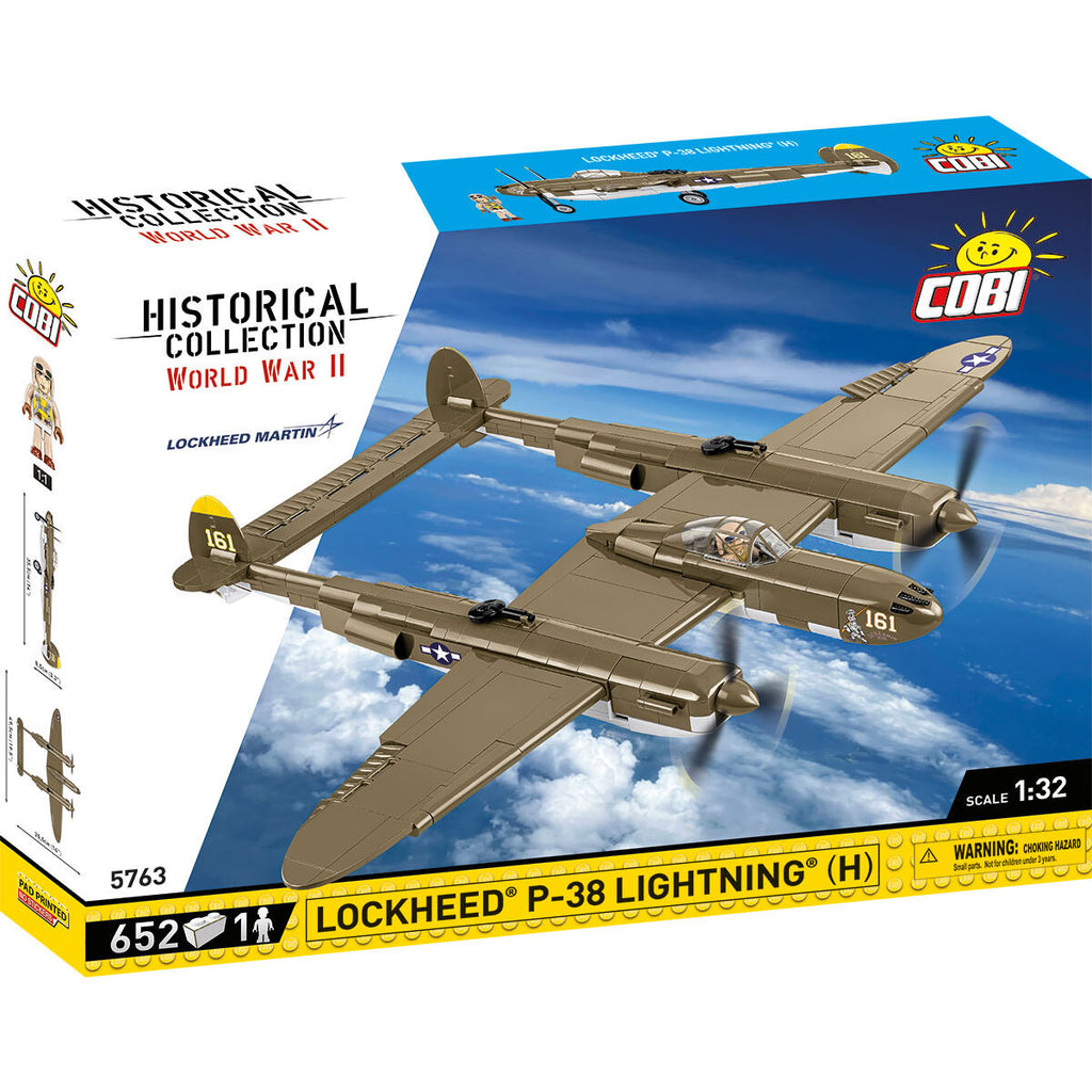 Lockheed P-38 Lightning (H) Fighter Building Set - Main Image | TheBrickTube