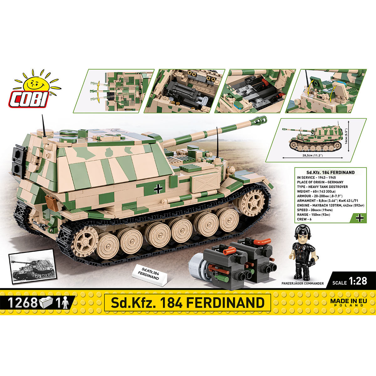 S.D.Kfz. 184 Ferdinand Tank Destroyer Building Set - Image 4 of 6 | TheBrickTube