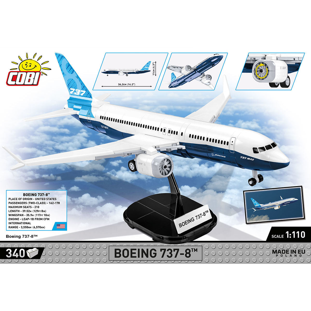 Boeing 737-8 Passenger Jet Building Set - Image 4 of 6 | TheBrickTube