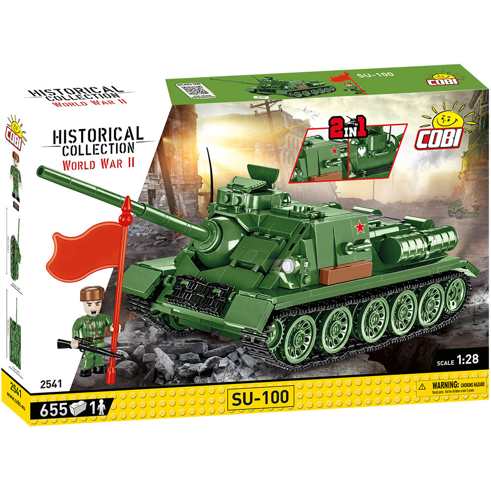 SU-100 Soviet Tank Destroyer Building Set - Main Image | TheBrickTube