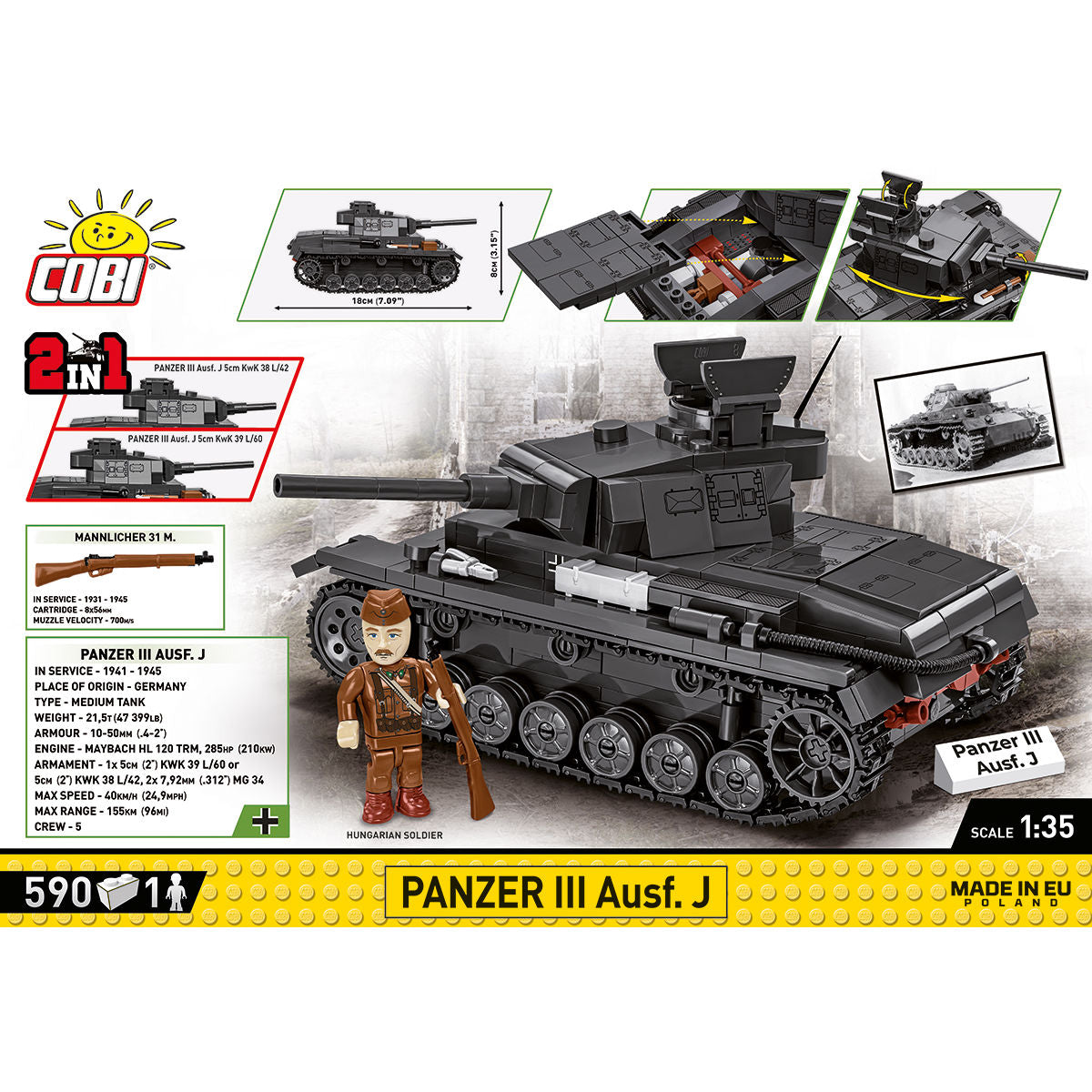 Panzer III Ausf. J Tank Building Set - Image 4 of 6 | TheBrickTube