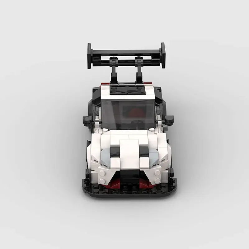Nissan 370Z Trackcar brick model - display view - TheBrickTube