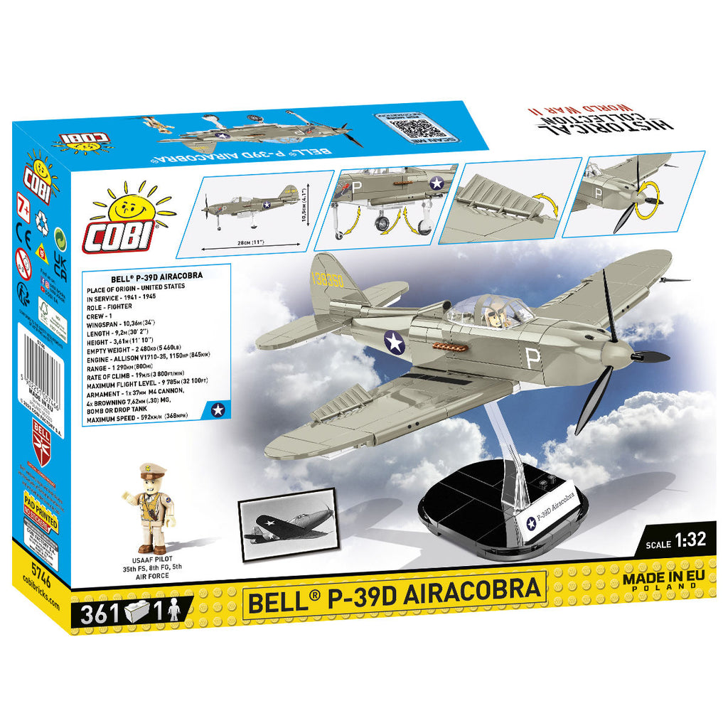 Bell P-39D Airacobra Fighter Building Set - Image 2 of 6 | TheBrickTube