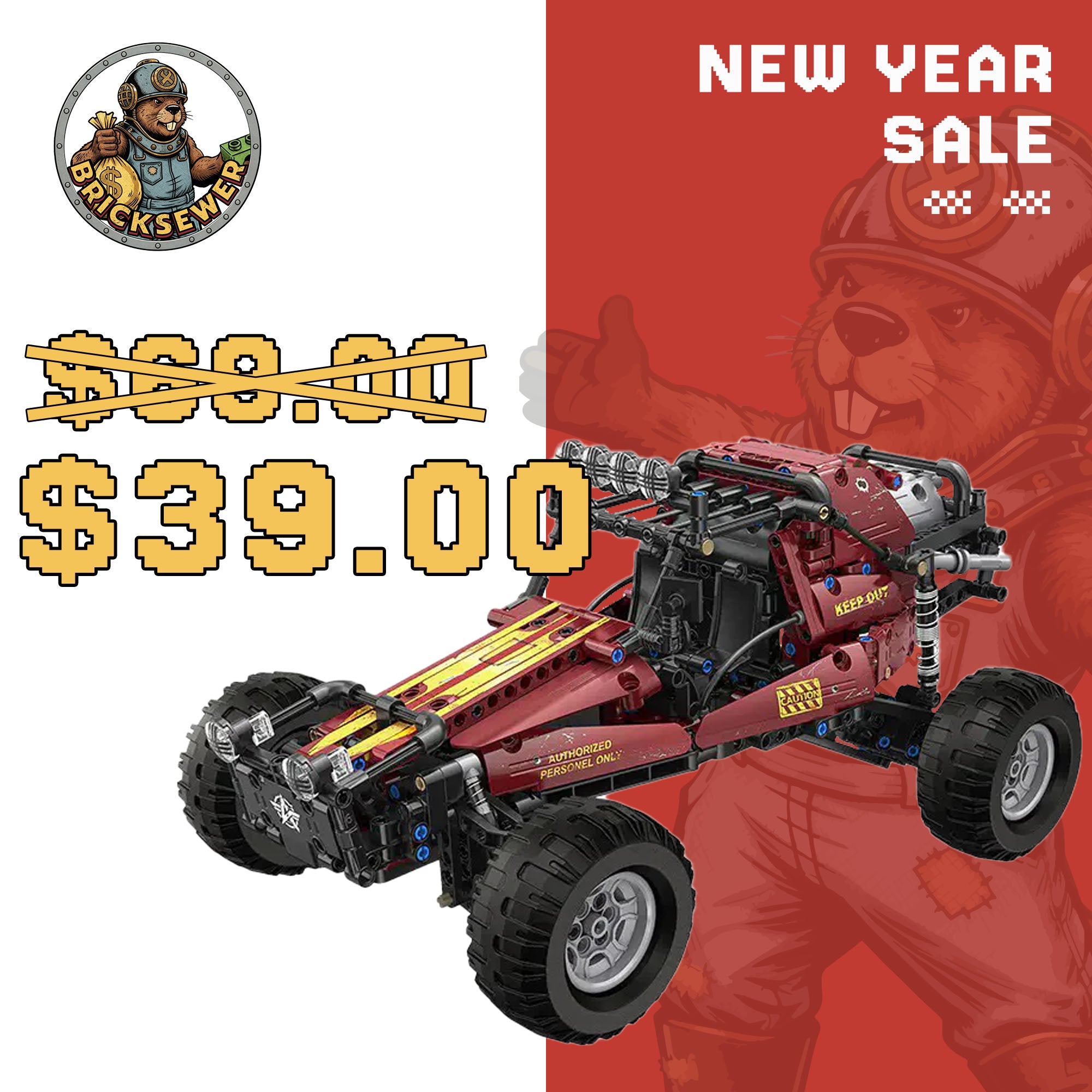 C64002 Knives Out Technic | Building Blocks Set - Main Image | TheBrickTube