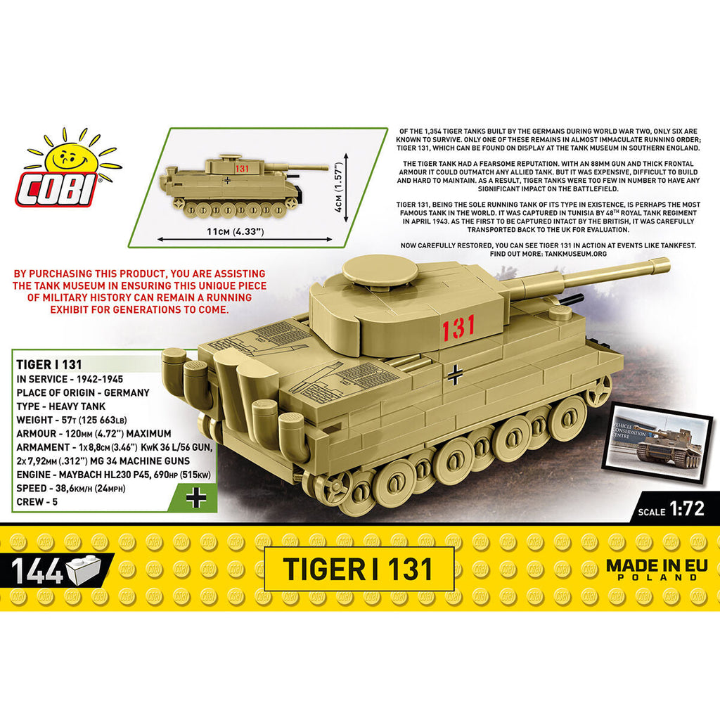 Tiger I 131 Tank 1:72 Scale Building Set - Image 4 of 6 | TheBrickTube
