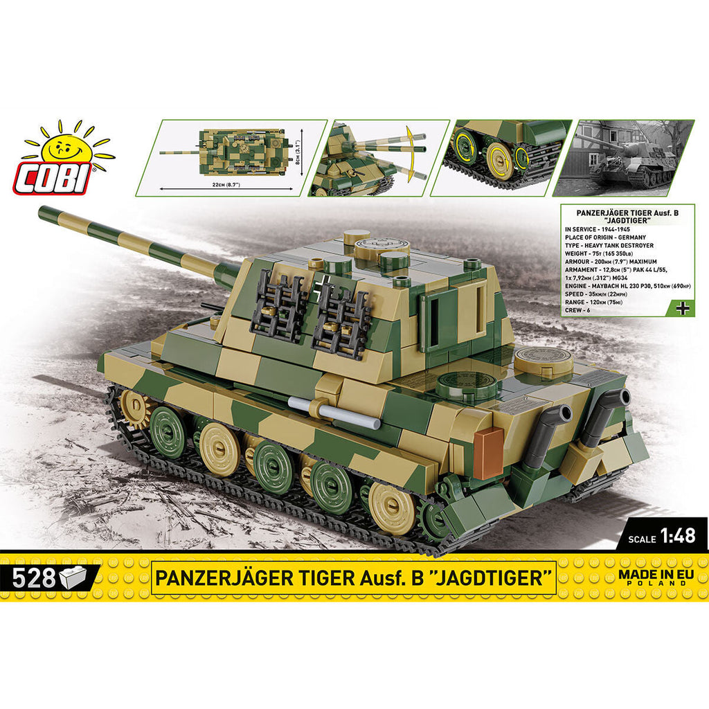 Panzerjäger Tiger Ausf. B "Jagdtiger" Tank Destroyer 1:48 Building Set - Image 4 of 6 | TheBrickTube