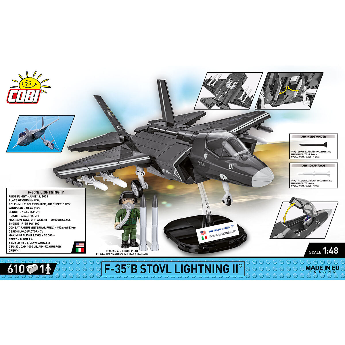 F-35B STOVL Lightning II Fighter Jet Building Set - Image 4 of 6 | TheBrickTube