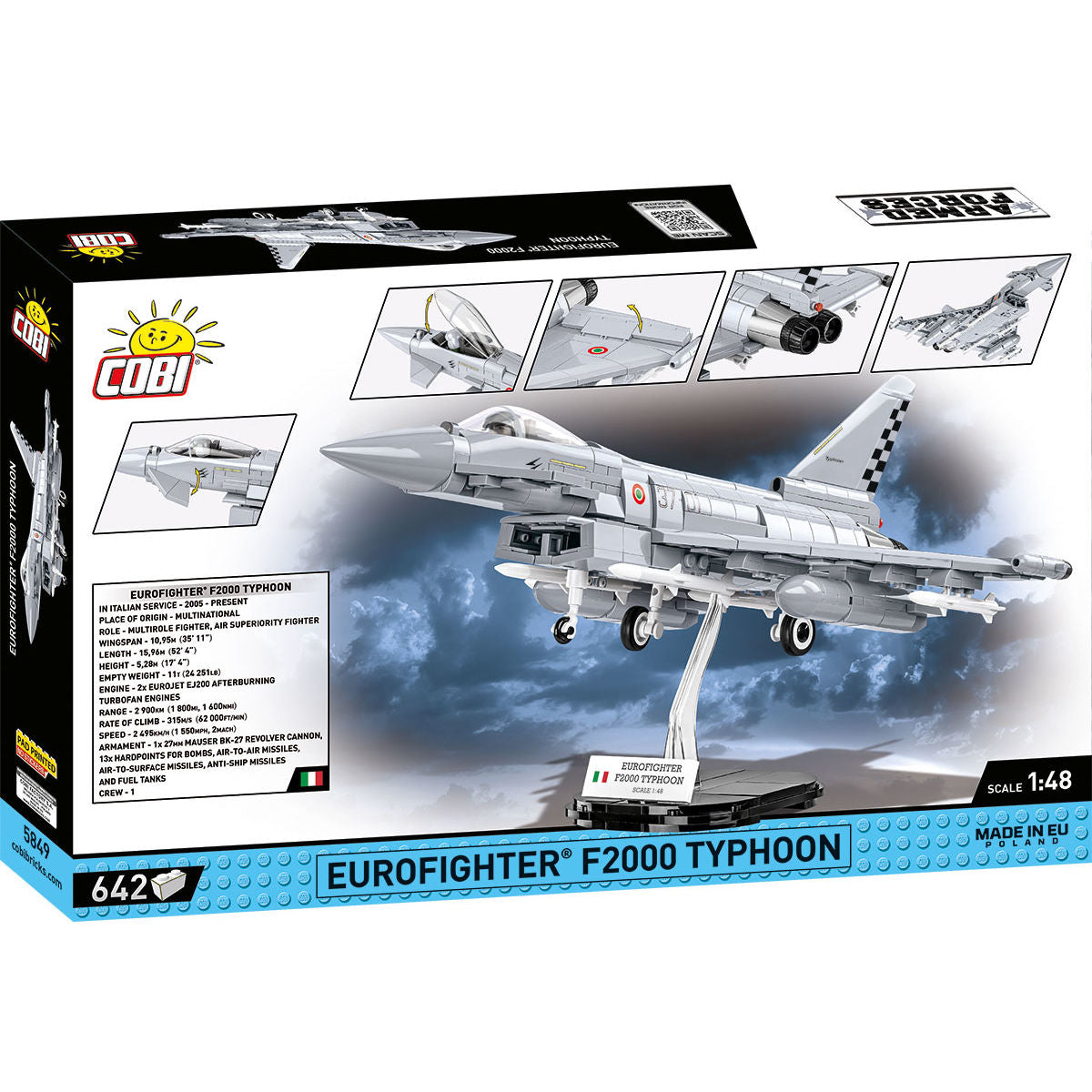 Eurofighter F2000 Typhoon Fighter (Italy) Building Set - Image 2 of 6 | TheBrickTube