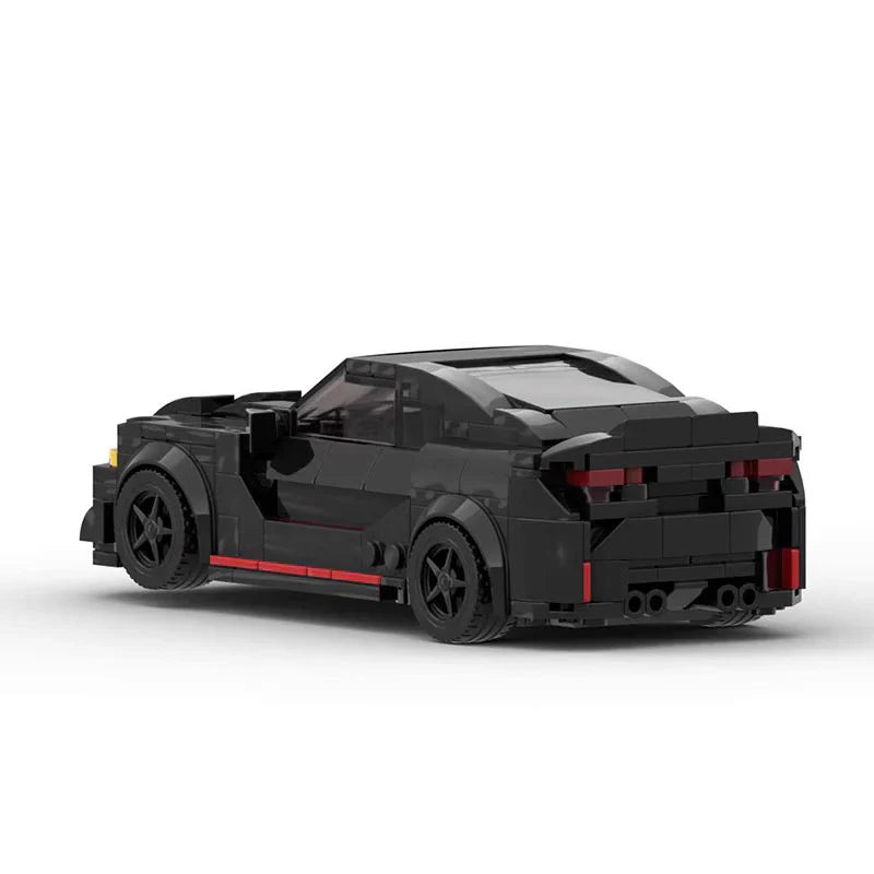 BMW M4 CSL|Black brick model - side profile view - TheBrickTube