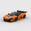 Mclaren 720S GT3 brick model - front angle view - TheBrickTube