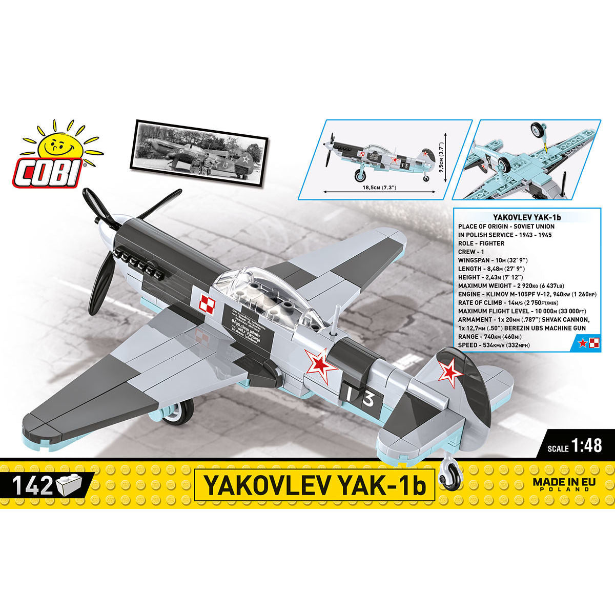 Yakovlev YAK-1b Fighter Building Set - Image 4 of 6 | TheBrickTube