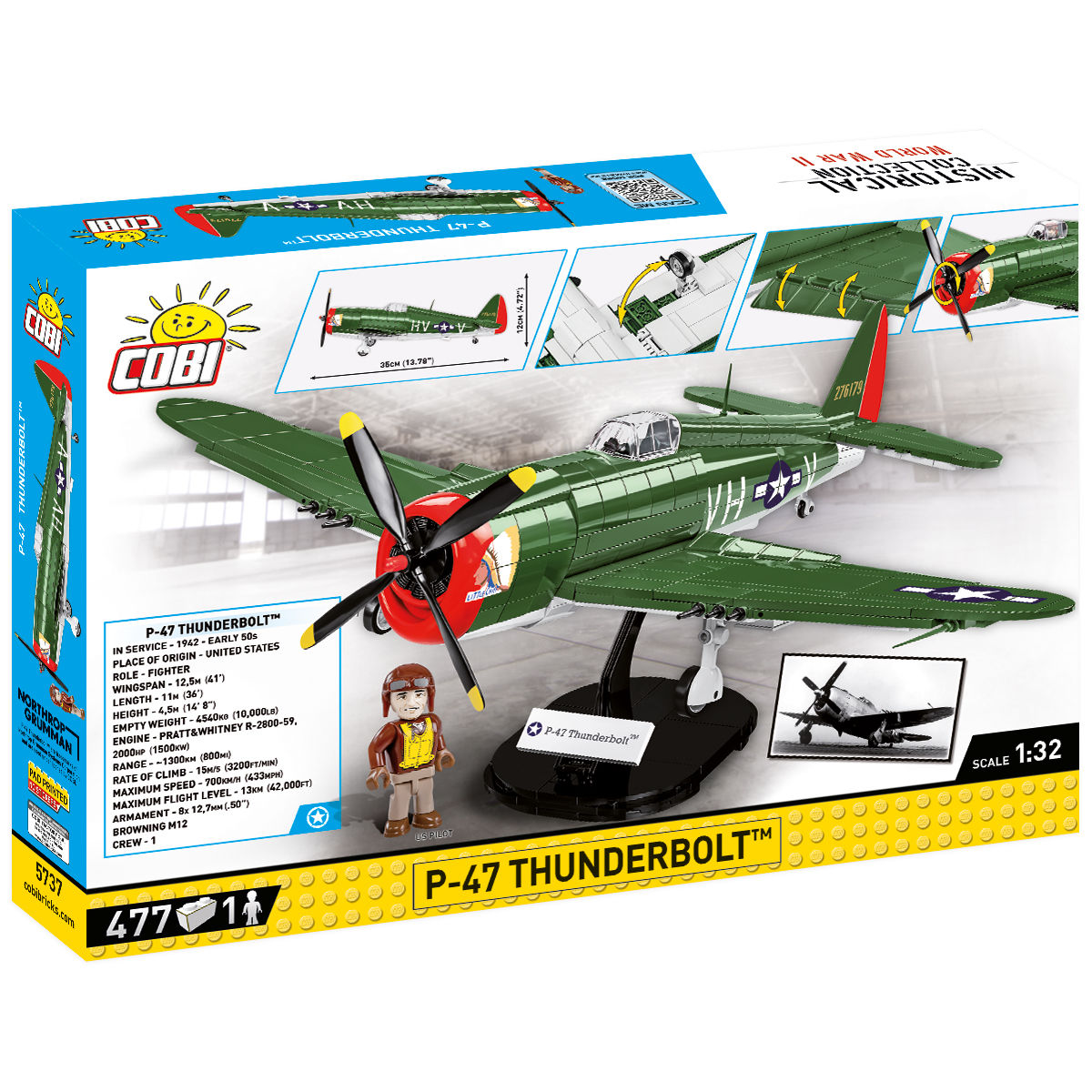 P-47 Thunderbolt Plane Building Set - Image 2 of 6 | TheBrickTube