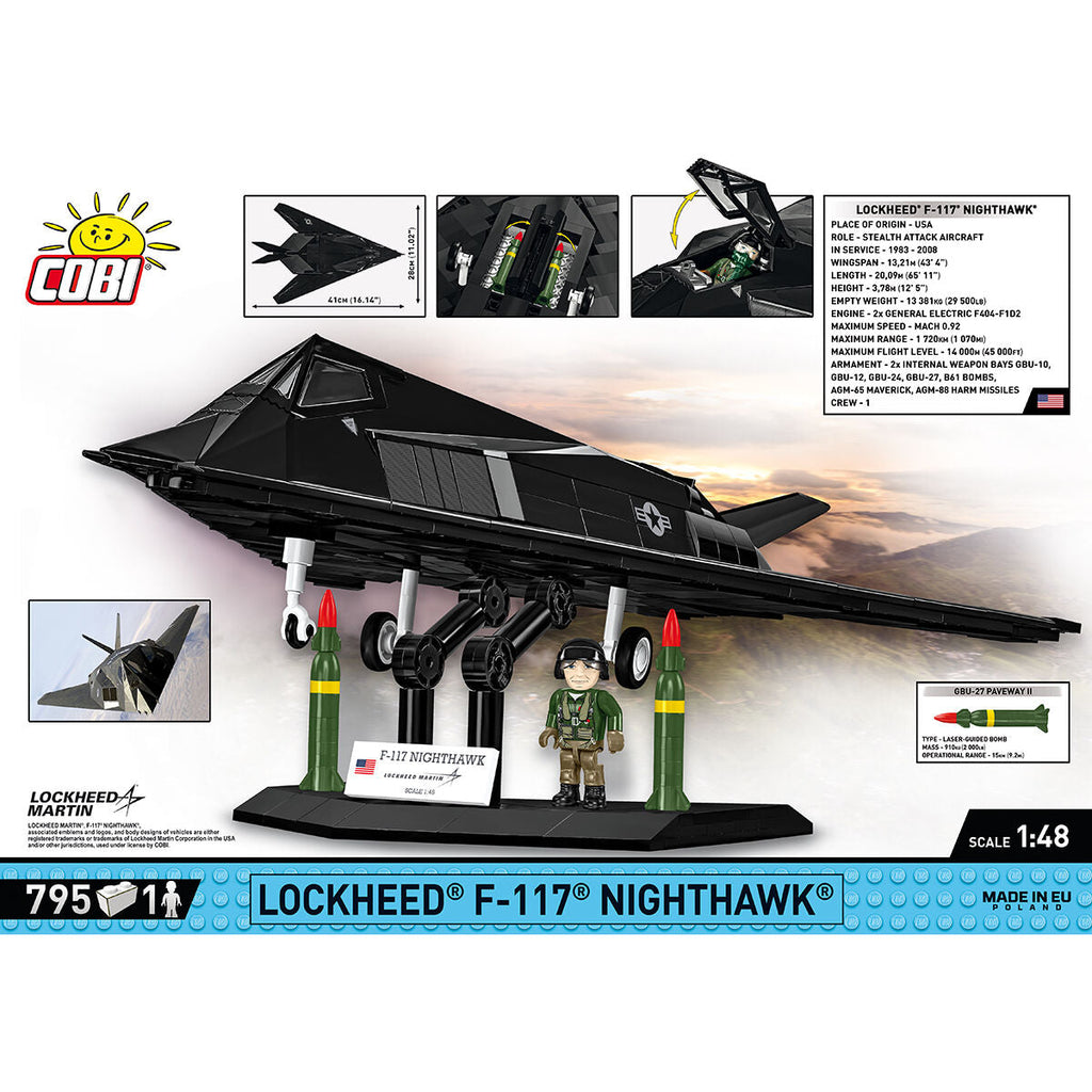 F-117 Nighthawk Stealth Fighter Building Set - Image 4 of 6 | TheBrickTube